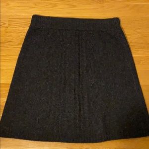 Charcoal grey cable knit skirt